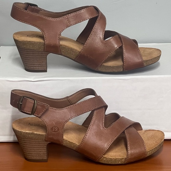 Josef Seibel Leather Strappy Sandals with Buckle Size 6-6.5 - Picture 8 of 10